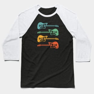 Offset Style Electric Guitar Cool Retro Colors Baseball T-Shirt